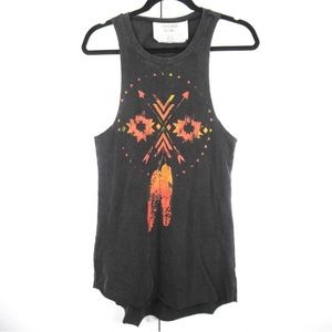 Anthro California Moonrise tribal cotton racerback tunic xs